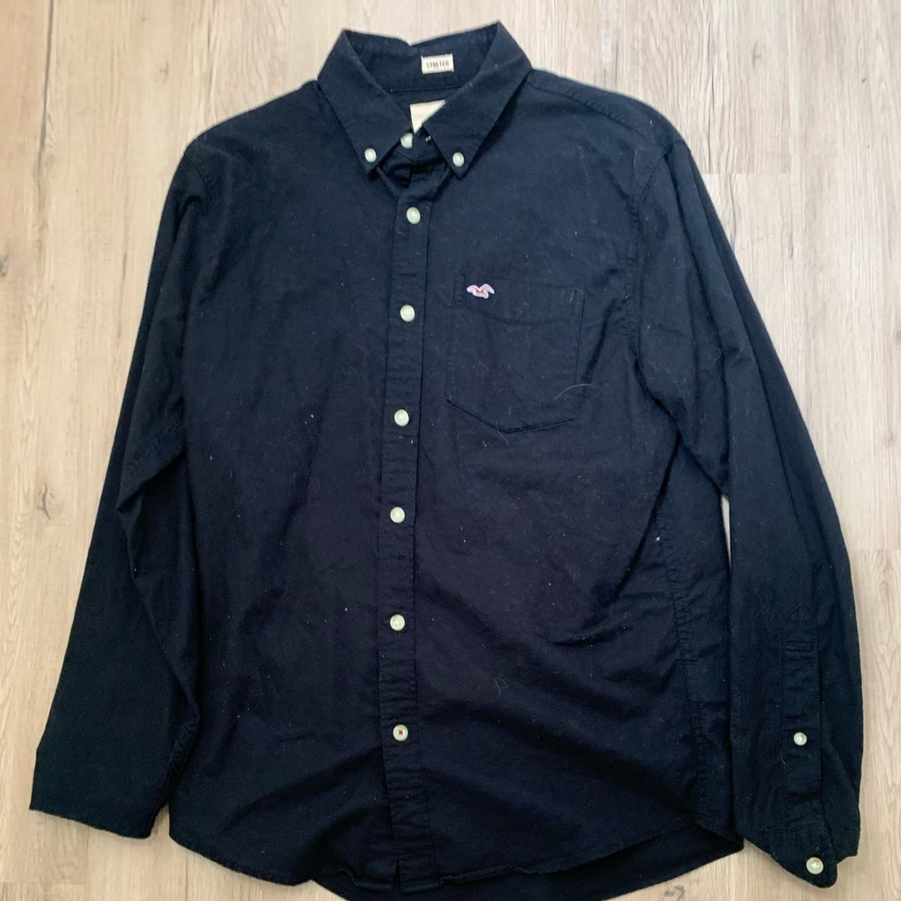 Blue hollister button up